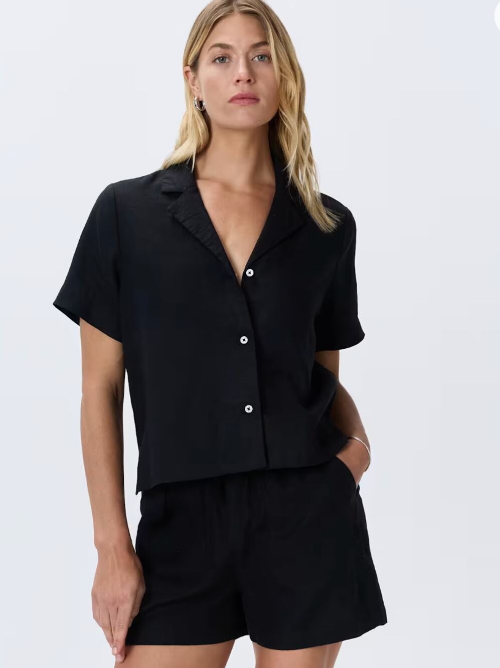 Quince 100% European Linen Short Sleeve Shirt Minimalist Classic XL Coastal